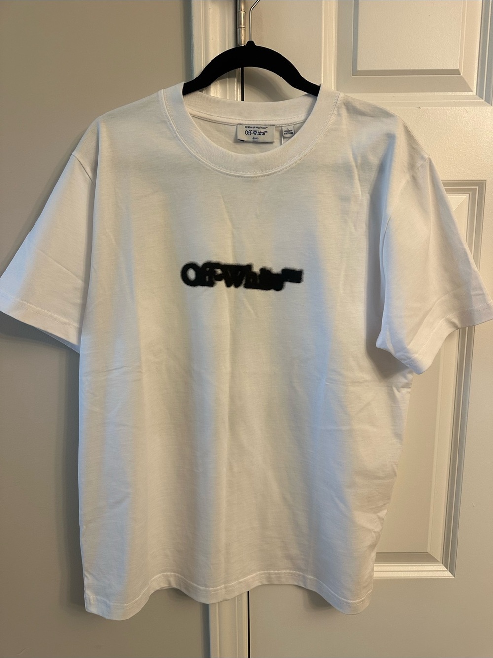 Off-White White T-Shirt with Black Logo